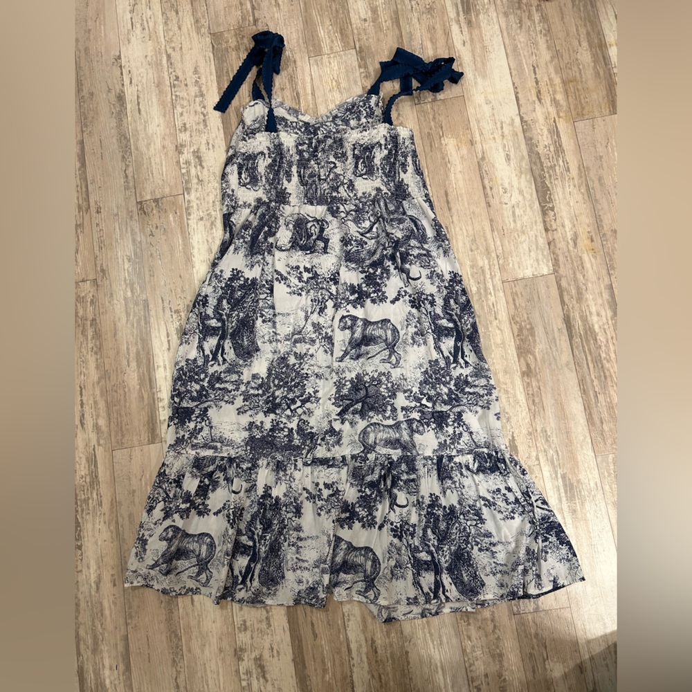 BloomChic Blue and White Toile Dress - Picture 5 of 7